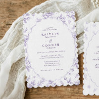 Fleurs de mariage ovales vintage lavande violet fr