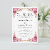 Invitation Fleurs de Mariage "Save the Date" (Debout devant)