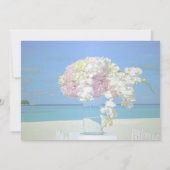 Invitation Fleurs de mariage sur la plage RSVP (Dos)