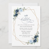 Invitation Fleurs de marine, Fleurs bleues, Verdure, Annivers (Devant)
