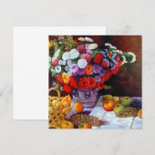 Invitation Fleurs de Monet et fruits (Devant / Derrière)
