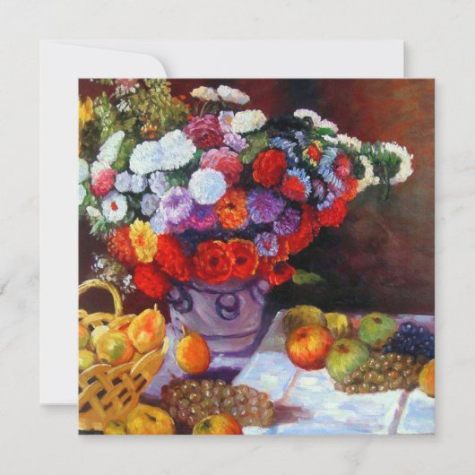 Invitation Fleurs de Monet et fruits (Devant)