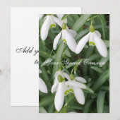 Invitation Fleurs de Neige (Devant / Derrière)