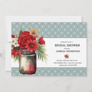 Invitation Fleurs de Noël Baby Shower de Noël de mariage