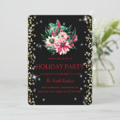 Invitation Fleurs de Noël Diamants mignons (Debout devant)