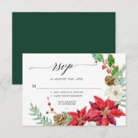 Fleurs de Noël Élégantes Feuillage Rouge Bourgogne