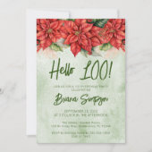 Invitation Fleurs de Noël Fête du 100e anniversaire Floral (Devant)