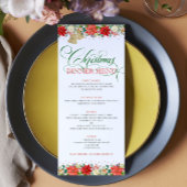 Invitation Fleurs de Noël frontière Typographie