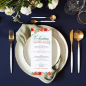 Invitation Fleurs de Noël frontière Typographie