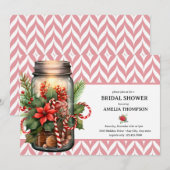 Invitation Fleurs de Noël | Mariage de Noël (Devant / Derrière)