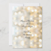 Invitation Fleurs de Noël Rouge Poinsettia Floral Bokeh (Dos)