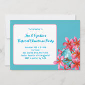 Invitation Fleurs de Noël tropicales Frangipani (Devant)