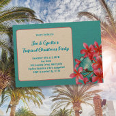 Invitation Fleurs de Noël tropicales Frangipani