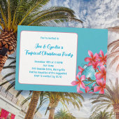 Invitation Fleurs de Noël tropicales Frangipani