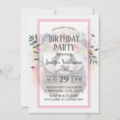 Invitation Fleurs de Panda Aquarelle                   (Devant)