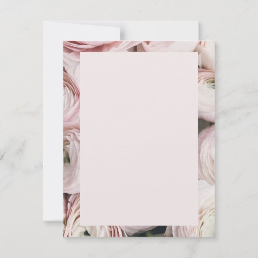 Invitation Fleurs de papillon rose rousse moderne (Dos)