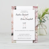 Invitation Fleurs de papillon rose rousse moderne (Debout devant)