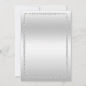 Invitation Fleurs de parties scintillant, Soirée de Noël enca (Dos)