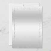 Invitation Fleurs de parties scintillant, Soirée de Noël enca (Dos)