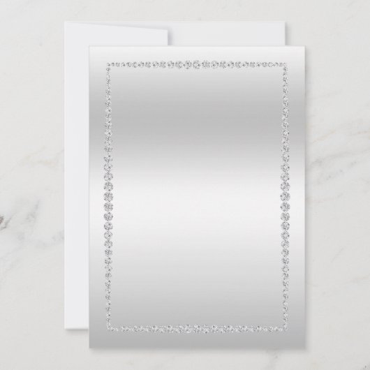 Invitation Fleurs de parties scintillant, Soirée de Noël enca (Dos)