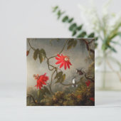 Invitation Fleurs de passion avec tête de colibris (Debout devant)