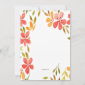 Invitation Fleurs de pastèque (Dos)