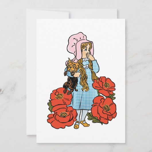 Invitation Fleurs de pavot de Dorothy, Le Magicien (Devant)