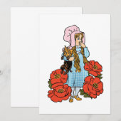 Invitation Fleurs de pavot de Dorothy, Le Magicien (Devant / Derrière)