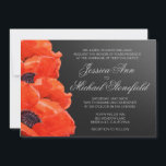 Invitation Fleurs de pavot Orange Noir Chalkboard Mariage Inv<br><div class="desc">Fleurs de pavot Orange Noir Chalkboard Mariage Invitations. Élégante invitation à un mariage floral sur tableau noir arrière - plan avec fleurs de pavot orange brillantes sur le côté droit de l'invitation avec texte modèle sur le côté gauche de l'invitation. Si vous avez besoin d'aide pour customiser ces Orange Black...</div>