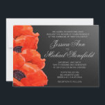 Invitation Fleurs de pavot Orange Noir Chalkboard Mariage Inv<br><div class="desc">Fleurs de pavot Orange Noir Chalkboard Mariage Invitations. Élégante invitation à un mariage floral sur tableau noir arrière - plan avec fleurs de pavot orange brillantes sur le côté droit de l'invitation avec texte modèle sur le côté gauche de l'invitation. Si vous avez besoin d'aide pour customiser ces Orange Black...</div>