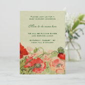 Invitation Fleurs de pavot rouge Baby shower de prairie fleur (Debout devant)