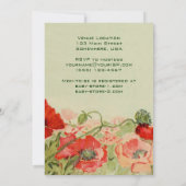 Invitation Fleurs de pavot rouge Baby shower de prairie fleur (Dos)