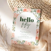 Invitation Fleurs de Pêche Arch tendance moderne 50e annivers