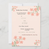Invitation Fleurs de Pêche Douce Enregistrer la Date – Cora M (Devant)