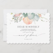 Invitation Fleurs de Pêche Floral Soyez ma femme d'honneur (Devant)