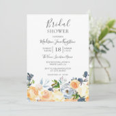 Invitation Fleurs de pêche Joli Fête des mariées de printemps (Debout devant)