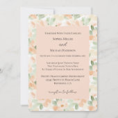 Invitation Fleurs de Pêche Jolies Mariage    (Devant)