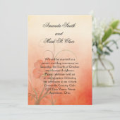 Invitation Fleurs de pêche Mariage Arrière - plan de texture  (Debout devant)