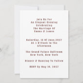 Invitation 🌸 Fleurs de Pêche Mariage de Printemps ✨ (Dos)
