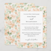 Invitation Fleurs de pêcher blanches jolies Mariage (Devant / Derrière)