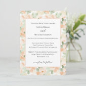 Invitation Fleurs de pêcher blanches jolies Mariage (Debout devant)