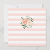 Invitation Fleurs de pêcher Fête de mariage aquarelle Roses P (Dos)