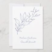 Invitation Fleurs de périwinkle Boho Party (Dos)