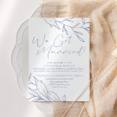 Invitation Fleurs de pervenche Mariés