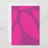 Invitation Fleurs de pétale botanique Mod Fuchsia Baby Shower (Dos)