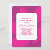 Invitation Fleurs de pétale de mode botanique Fuchsia Bridal  (Devant)