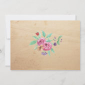 Invitation Fleurs de photos de fête d'anniversaire des femmes (Dos)