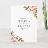 Invitation Fleurs de pivoine rose tendre Pot Mason Code QR Ma (Devant)