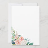 Invitation Fleurs de pivoines romantiques Douche de lingerie (Dos)