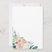 Invitation Fleurs de pivoines romantiques Mariage officiel (Dos)